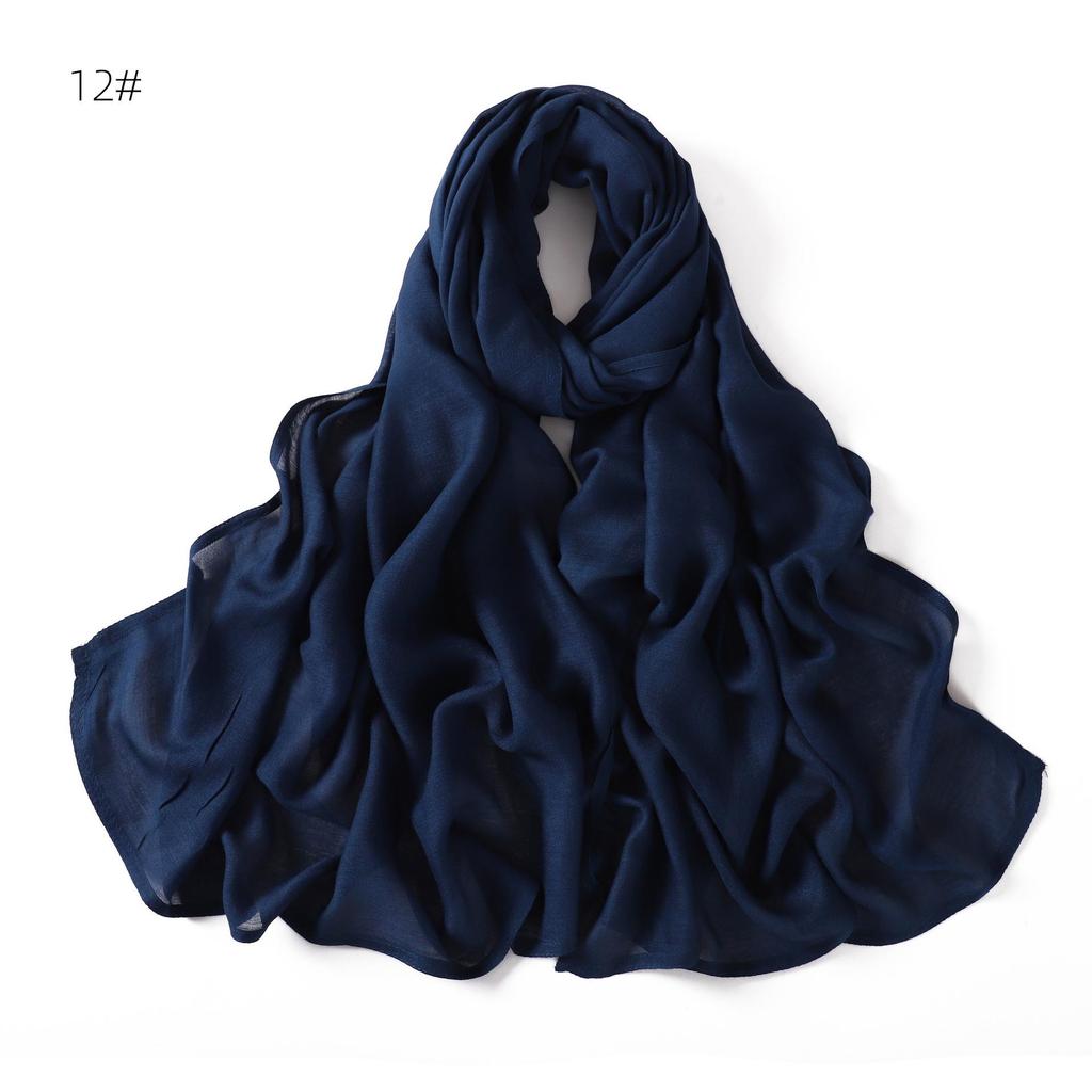 Miękki Modalowy Szal Szal z Szerokim Brzegiem w Jednolitym Kolorze Oddychający (70 x 175 CM)