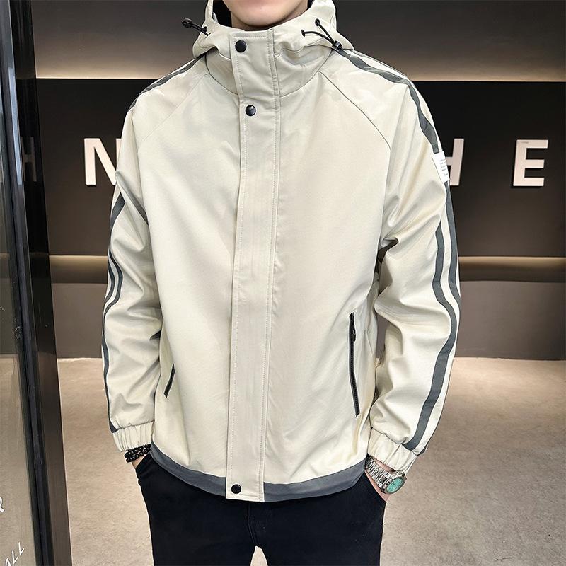 Casual Jacket Men's Handsome Versatile Youth Casual Men's Hooded Jacket Spring and Autumn Trend Clothes