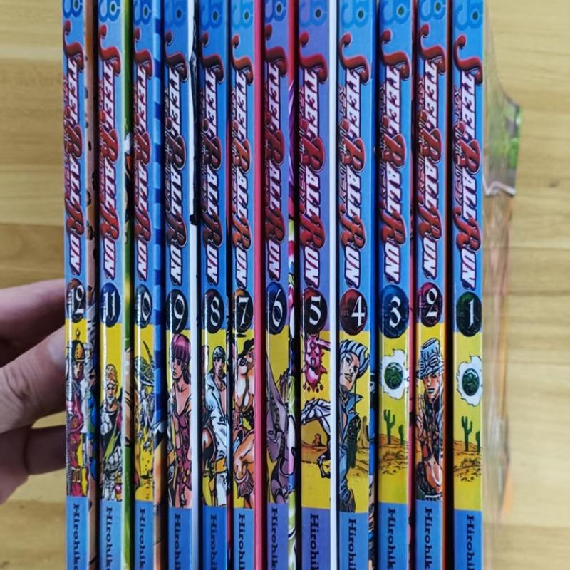12 Books Steel Ball Run Manga Book JOJO's Bizarre Adventure Part7 Vol.1-12 Japanese Youth Comic Books English Manga Books