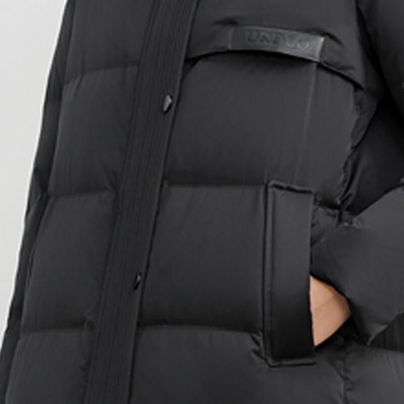 XueZhongFei Women's Mid-Length Hooded Goose Down Jacket