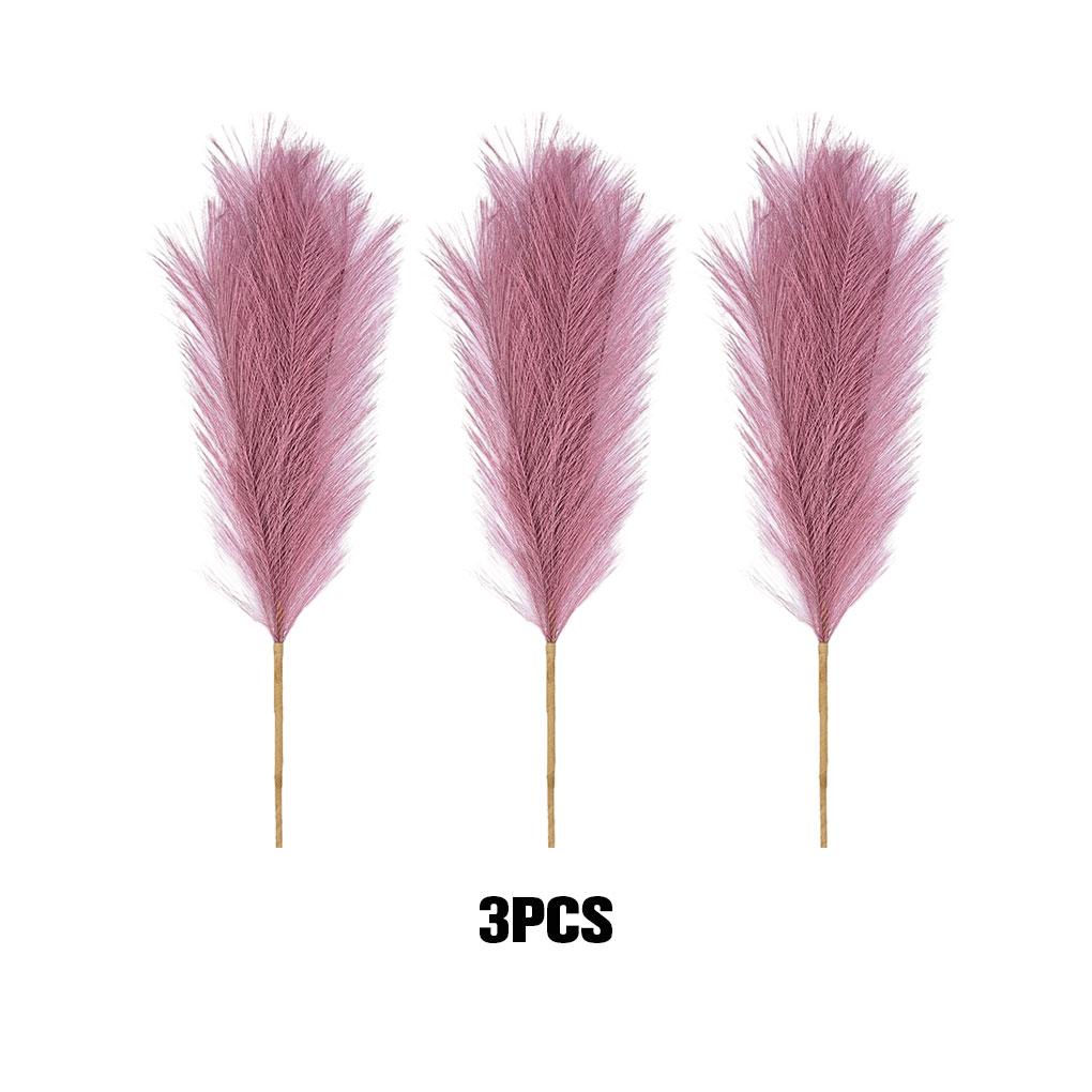 3pack/lot Trendy Boho Decor Artificial Pampas Reed For Stylish And Easy Maintenance