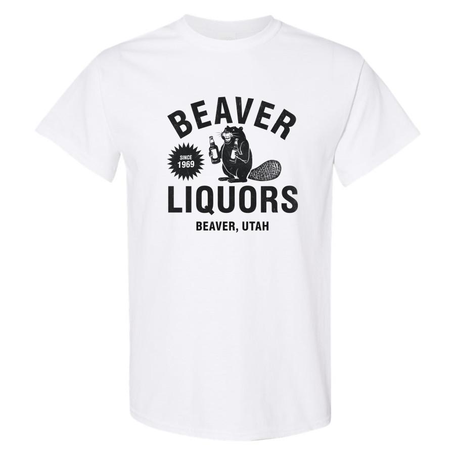 Beaver Liquors Utah Since 1969 T Shirt Funny Vintage Retro Graphic Bar Tee Pub L