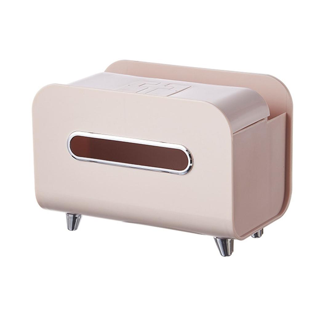 Cutie de șervețele de birou Multifuncțională, Distribuitor pentru depozitarea șervețelelor cu suport pentru telefon/telecomandă