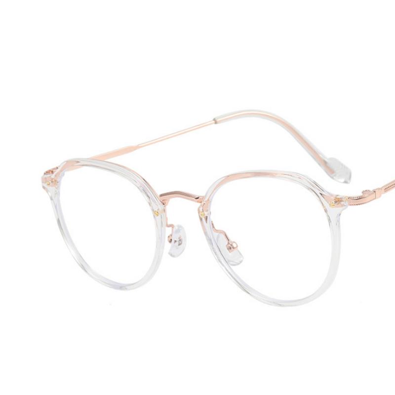 TR90 Frame Clear Lens Glasses Myopia Nerd Spectacles Degree -0.5 to -6.0 Round Hyperopia +0.5 to +6.0 Rivets