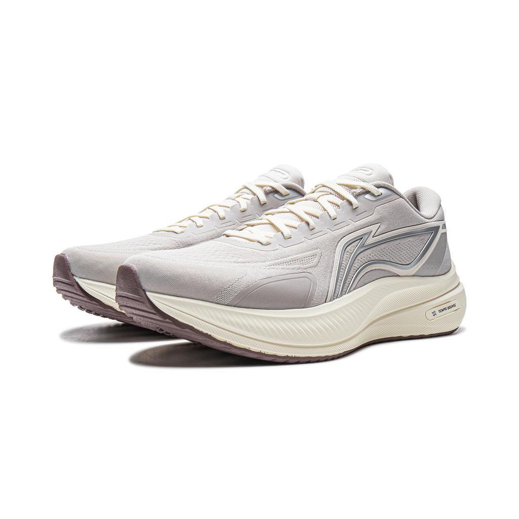 Li Ning Yueying 5 Cushioning, Wear Resistant Low top Running Shoes Men's White Gray ARHW003-15