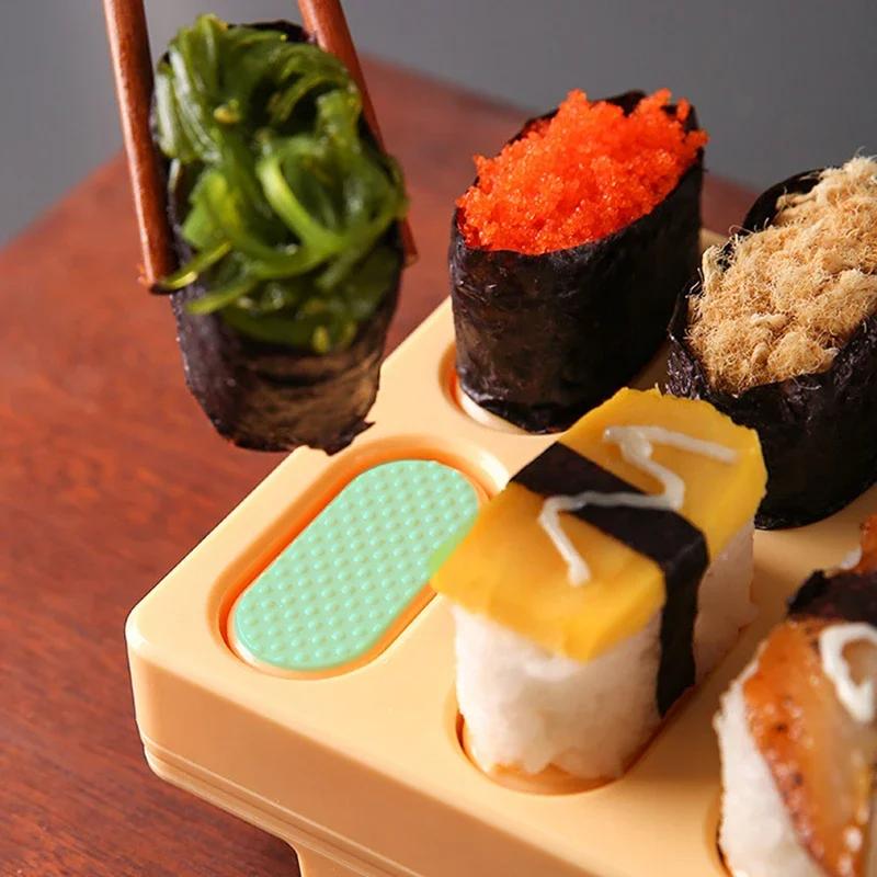 2025 Hot 10 In 1 Sushi Press Mold Rectangular Maker Press Mini Japanese Onigiri Sushi Rice Ball Mold DIY Sushi Maker Kit