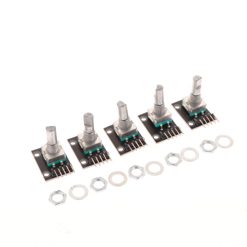 2/5Pcs 360 Degree Rotary Encoder Module Ky-040 Brick Sensor Development Board With Knob Cap Potentiometer