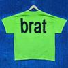 Tricou supradimensionat CharliXCX brat Spell Out Electro-Dance Pop Mărimea XL