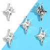 10Pcs Alloy Mixed Style, Inlaid Pink Resin  Star And Moon Pendant, Diy Necklace, Bracelet Accessory