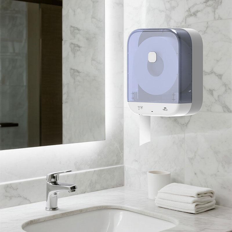 Wall-mounted Inductive Automatic Paper Cutter Large Roll Paper Box Dispenser Intelligent Electric Roll Paper Box  Tissue Holder