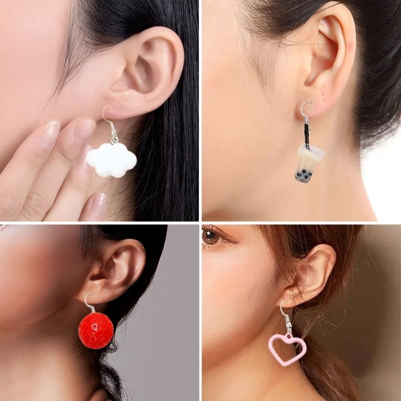 Pendant Earrings Unique Drop Earrings Set Fashion Ear Jewelry Set Zinc Alloy Texture Suitable for Ladies and Teen Girls