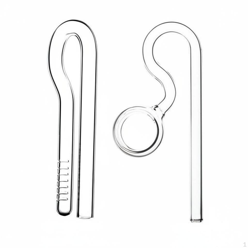 Glass Lily Pipe Improves Water Circulation Aquarium Inflow Outflow Crystal Clear