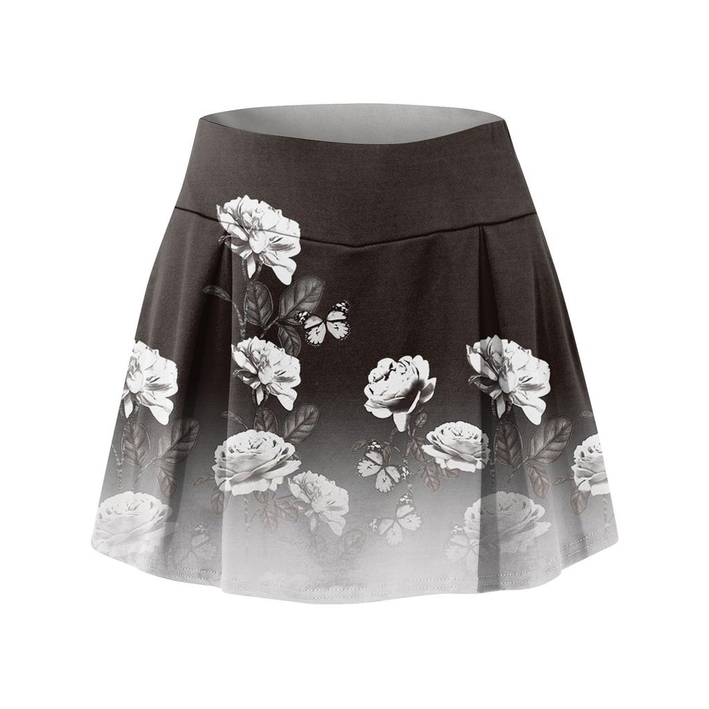 Sportliche, dehnbare, plissierte Tennisröcke für Damen, Lauf-Yoga-Innenshorts, elastische Sport-Golf-Skorts