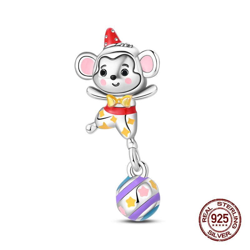 Amusement Park Series Copper Carousel Ferris Wheel Circus Charms Beads Fit 3Mm Original Bracelets Fine Diy Jewelry