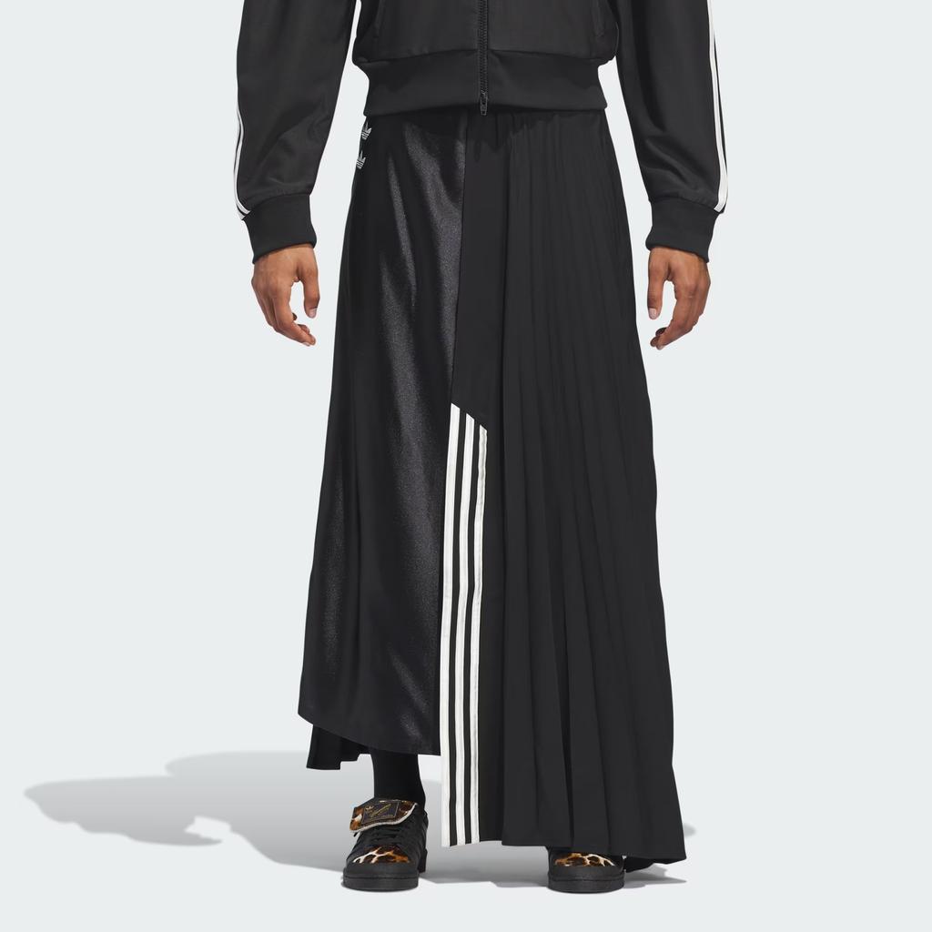 adidas Originals X Willy Chavarria FW25 Pleated Striped Minimalist Comfortable Casual Long Skirt Women Skirts KD9352