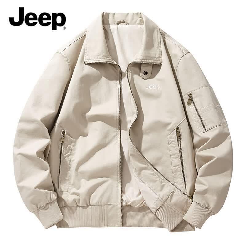 Jeep Men s Washed Collared Casual Jacket 2XL грязно-белый