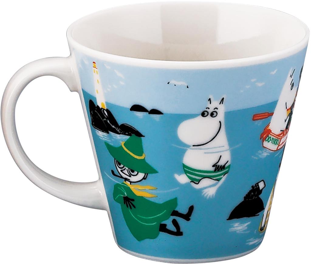 Moomin Four Seasons Series Mug (Summer), 9.5cm Diameter, 8.5cm Height, 340ml, Perfect Gift, Made in Japan, Yamaka Shoten, MM9602-11