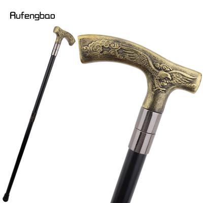 Bastone da passeggio in resina gialla a forma di aquila, bastone decorativo in acciaio alla moda, pomello elegante da gentiluomo, pastorale 93 cm