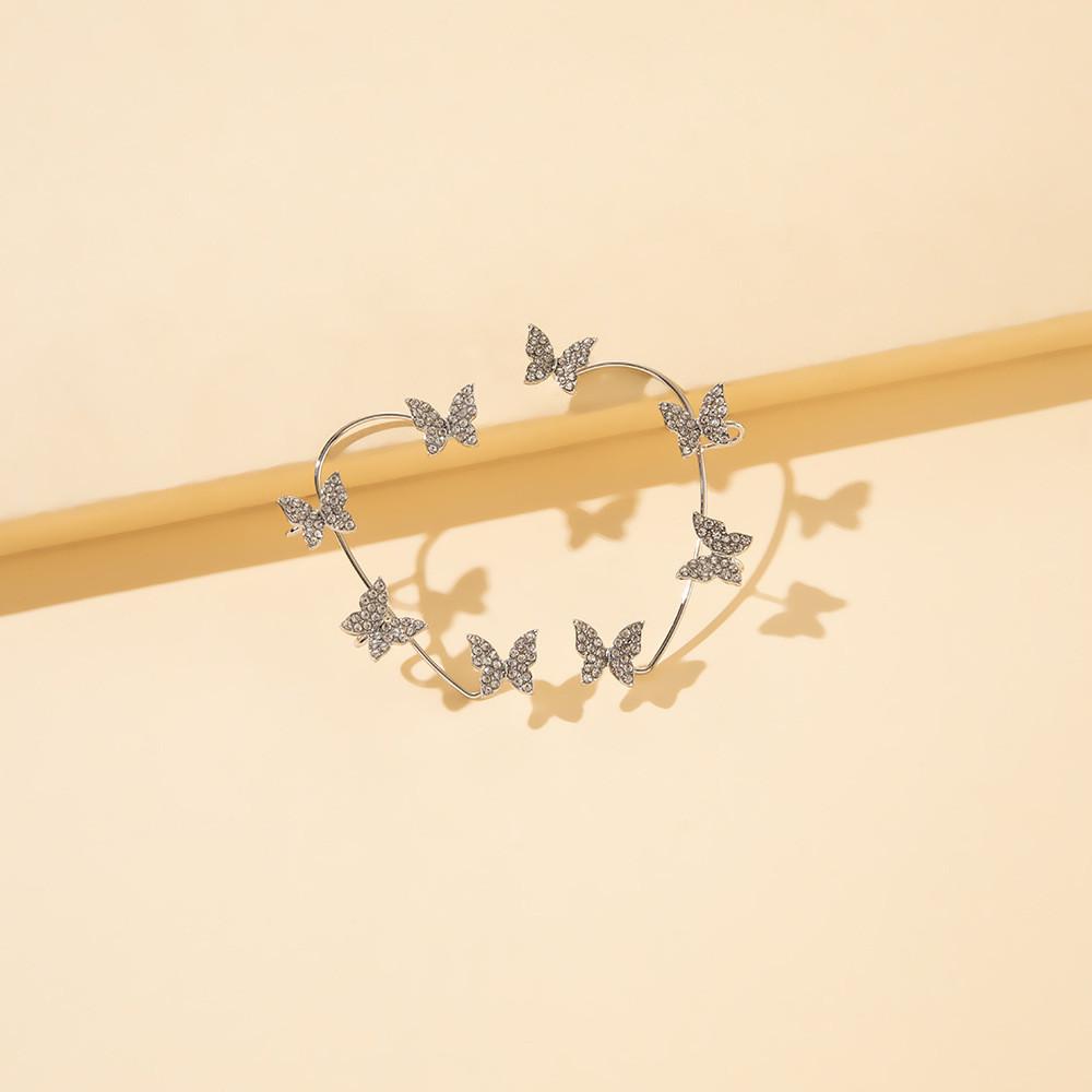 Chic Left Ear Butterfly Ear Cuff For Women Gold Alloy Plating Accessory Fashion