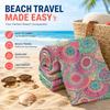 Boho Mandala Beach Towel flat print Colorful Floral Bath Towels for Adults Large Summer Pool Party Outdoor Travel Decor