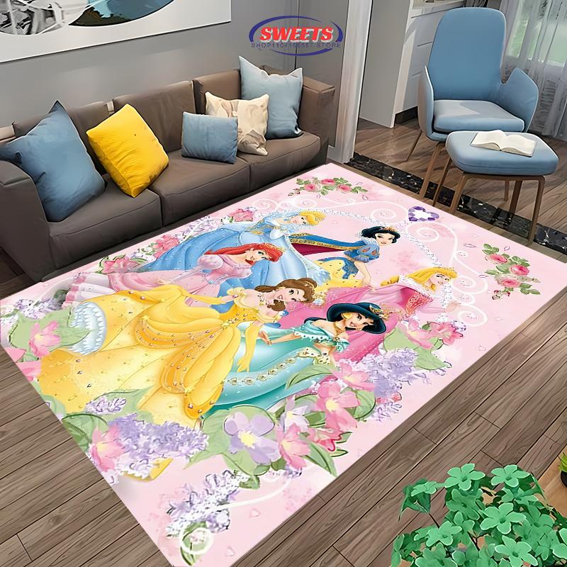 Various Styles Princess Feast: Collection Carpet Rugs for Bedroom Living Room Home Sofa Decor, Kids Play Non-Slip Mats Potdemiel