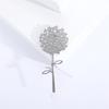 Fashionable Sophisticated Dandelions Lapel Pin with Dripping Oil Designs Contrast Accessory for Party Supplies Costumes