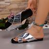 Women Slippers 2024 New Summer Fashion Casual Open Toe Shallow Sandals Flats Shoes Low Heels Slippers Slides Women Plus Size