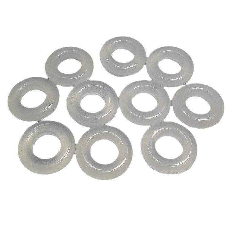 Нефритовые Бусины 2,0 см Ледяно-Белый Малазийский Нефрит Кольцо Круглое Россыпью DIY Аксессуары