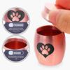 Pet Urn Accessory Lovely Pattern Cat Urns Stainless Steel Memorable Dog for Ashes