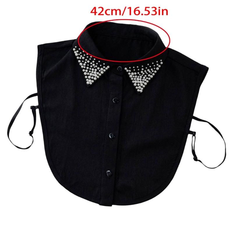 Detachable Lapel Collar False Elaborate Girls Collar Accessory Jeweled Collar Graceful Art Decorative False Shawl