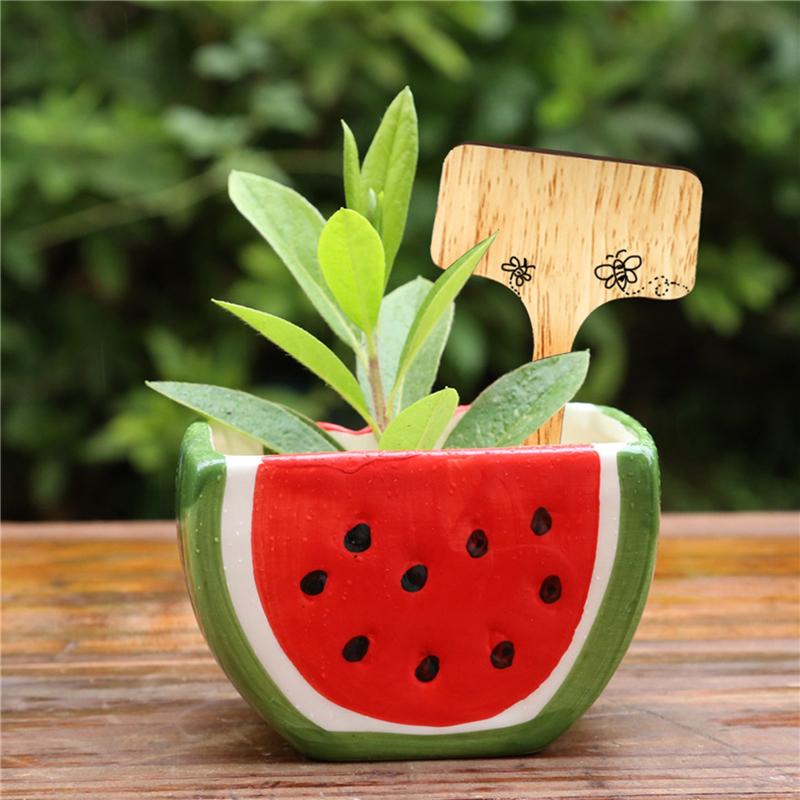 T-Type Wooded Plant Labels Eco-Friendly Garden Bamboo Tags For Seed Potted Herbs Flowers Vegetables Waterproof Signs 2025