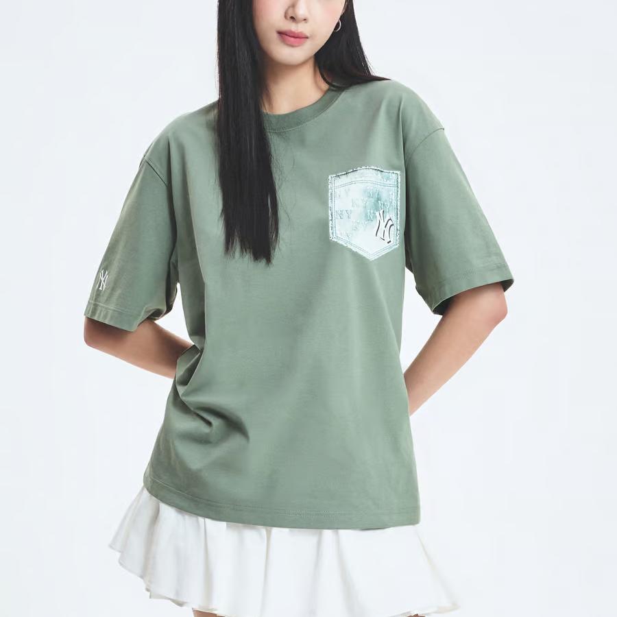 New MLB Monotive New York Yankees T Shirt Unisex Green 3ATSM0753-50KAP