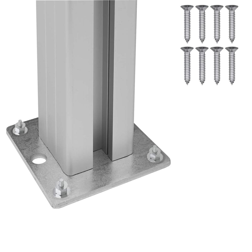 Waste Bin Fence Gray 85 X 12 X 115 Cm Aluminum and WPC