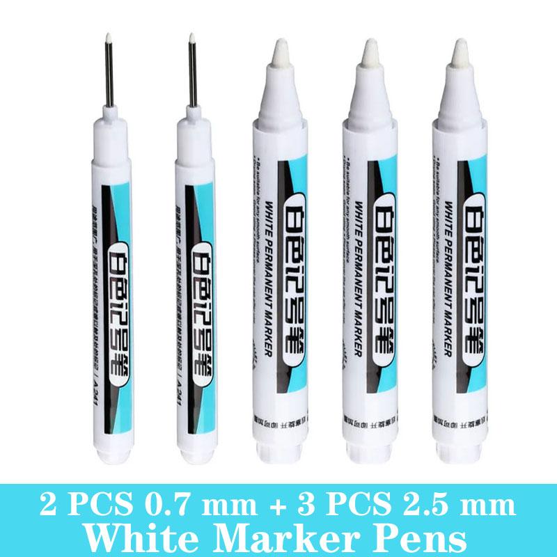 3/5 PCS White Permanent Paint Marker Set for Wood Rock Plastic Leather Glass Stone Metal Canvas Art Supplies Painting Supplies