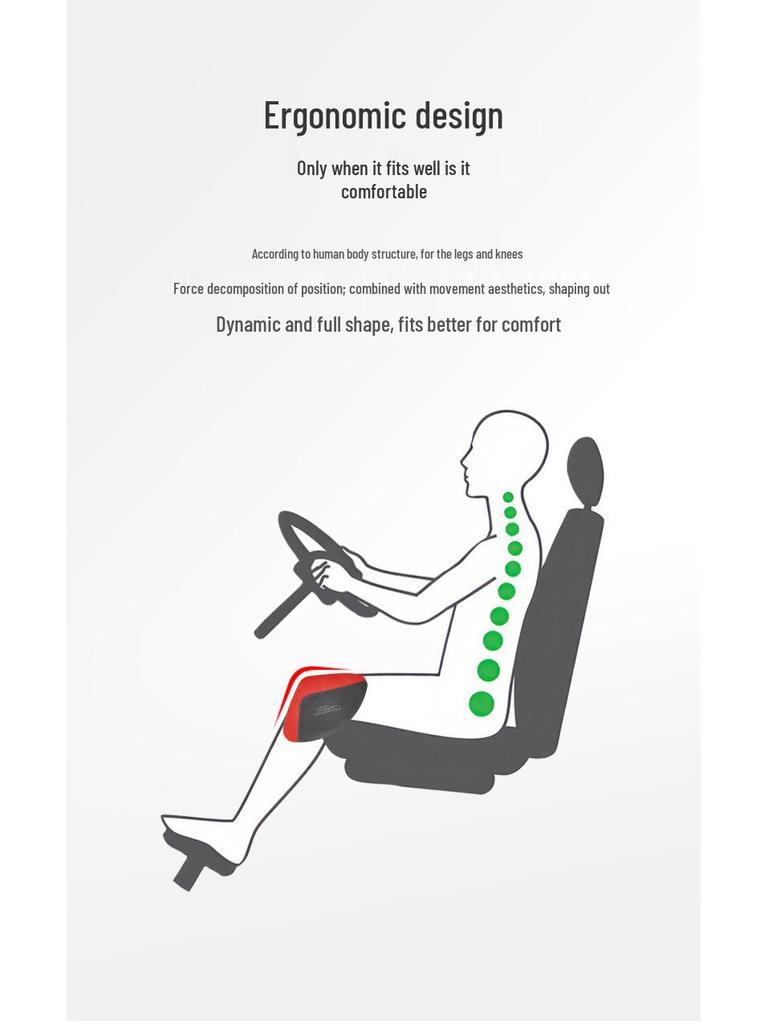 Universal Suede Memory Foam Knee Pad for Car