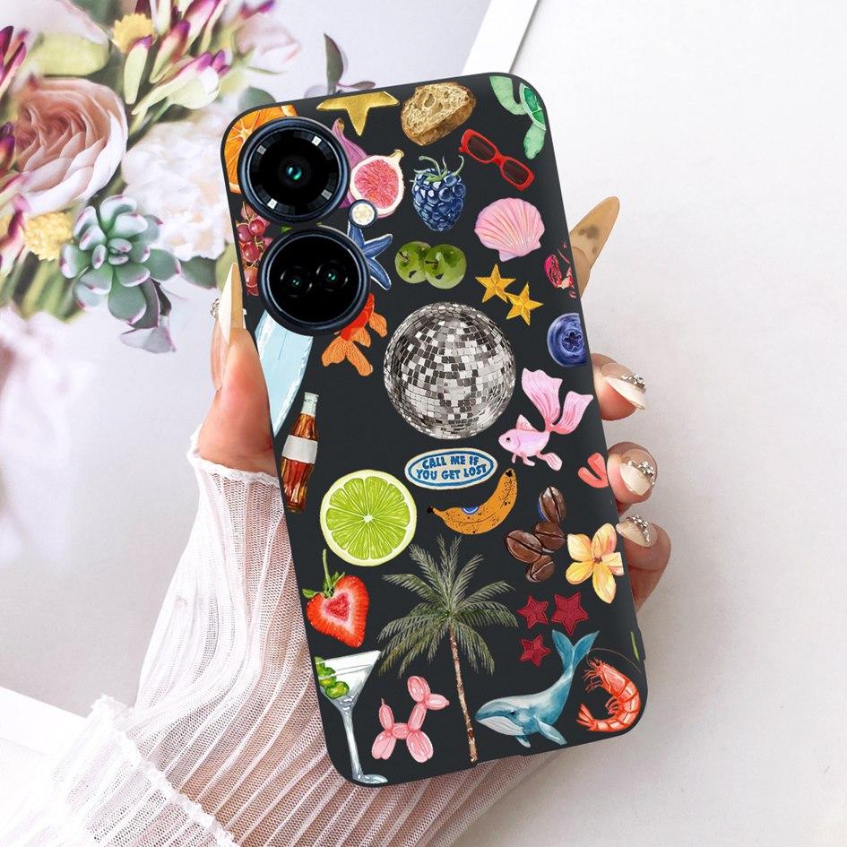 For Tecno Camon 19 Pro CI8 Case Camon19 Pro 5G CI7n Cover Pretty Butterfly Soft Silicone Black Cover For Tecno Camon 19 Neo Etui