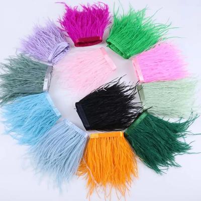 Plume53 Couleur Bande de Garniture en Plumes d'Autruche 10-15cm 1M pour Loisirs Créatifs Robes de Mariée Costume de Carnaval Décoration d'Intérieur Accessoires de Couture