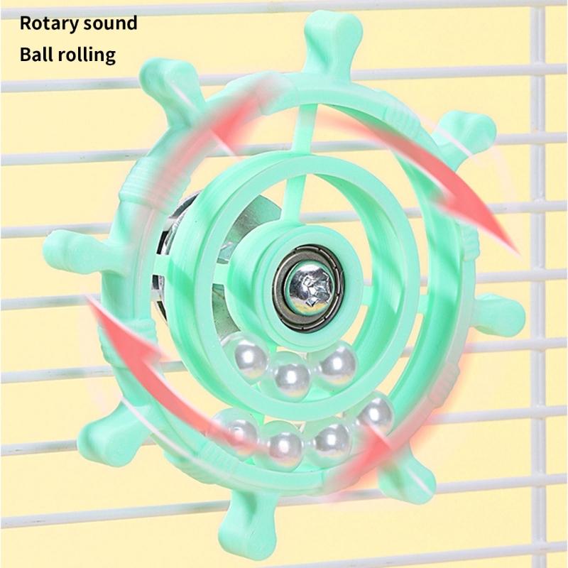 Safe Rotate Wheel Bird Toy for Parrots Offering Fun Exercise and Simple Screw Mounting for Easy Installation