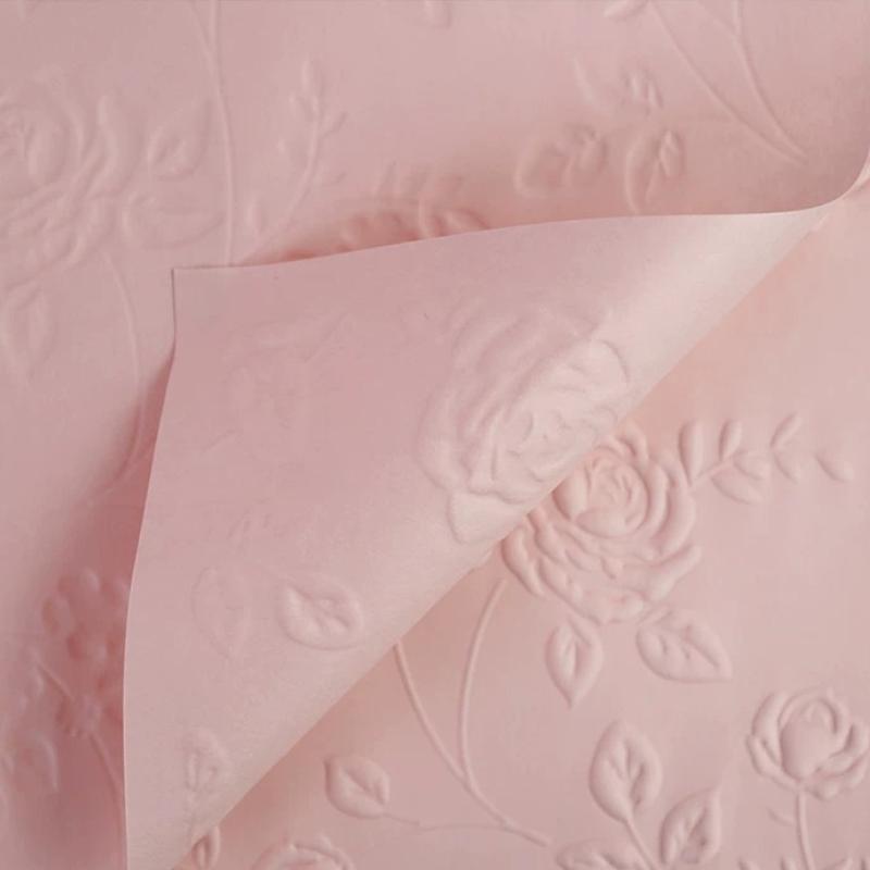 10pcs 58*58cm Art Paper Waterproof Flower Waterproof 3D Relief Art Paper Flower Valentine's Day Gift Packaging Kraft Papers Flower Shops Materials
