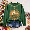 Women's Christmas Print Long Sleeve Top Casual Winter Comfortable Blouse for Holiday Wear