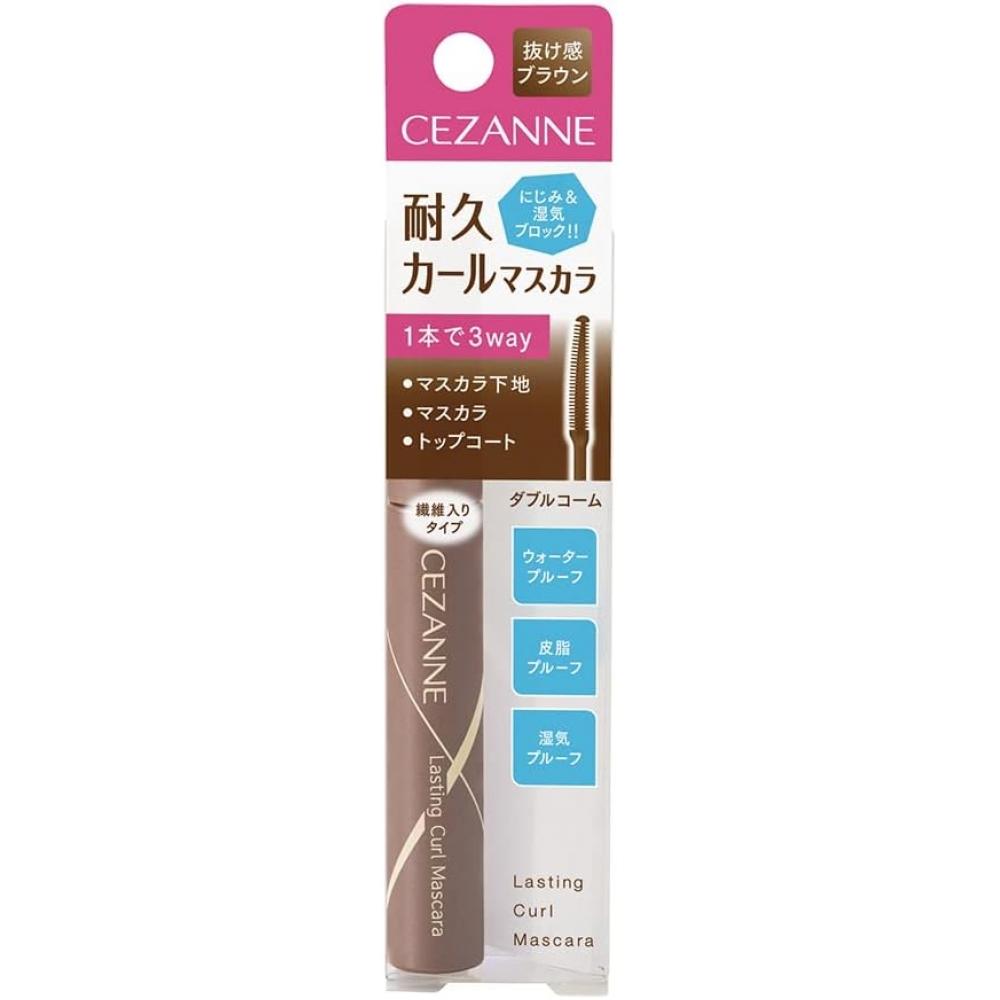 Cezanne Curl Mascara 02 Brown Long Lasting Fiber Double Comb