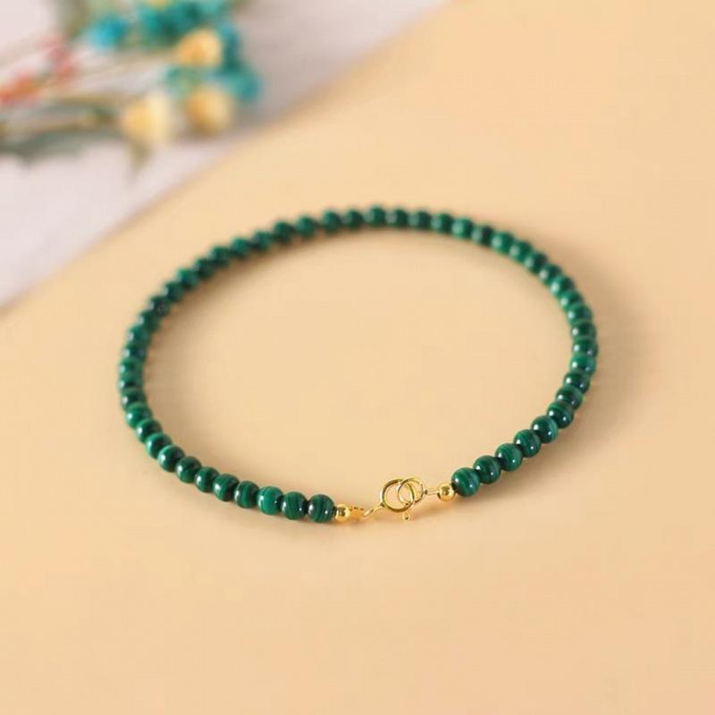 Ultra-fine 3mm malachite bracelet, fashionable and individual