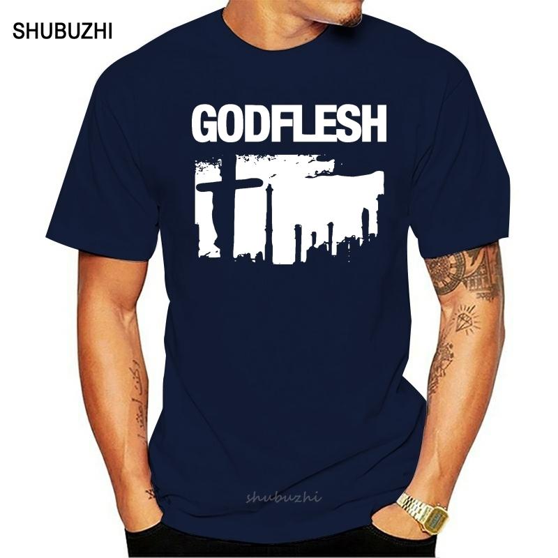 GODFLESH Футболка Новая Черная Футболка S3XL Индустриальный Пост Металл Группа Ministry Летняя С Коротким Рукавом Футболка Модный Топ S