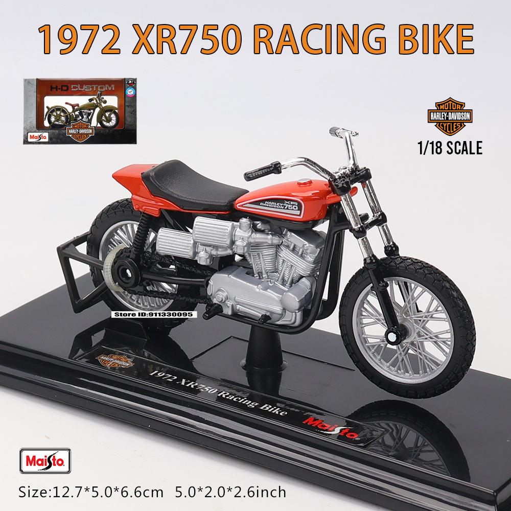 

Майсто 1:18 Мотоциклов Harley-Davidson 1972 XR750 Гоночный Мотоцикл 1962 FLH 1928 JDH Мотоцикл из Сплава Модель Коллекция Игрушечных Машинок