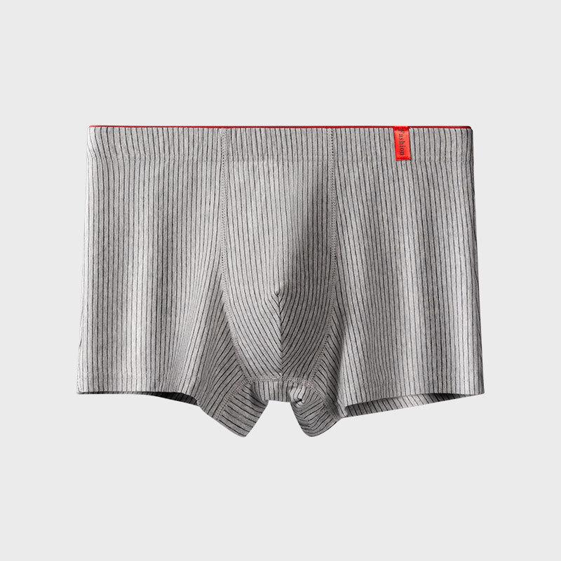 Striped Pure Cotton Underwear for Men Antibacterial and Breathable Oversized Men's Underwear
