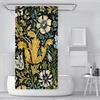 Exquisite Floral and Bird Pattern Print Water-resistant Shower Curtain with Vintage Design for Elegant Bathroom Decor