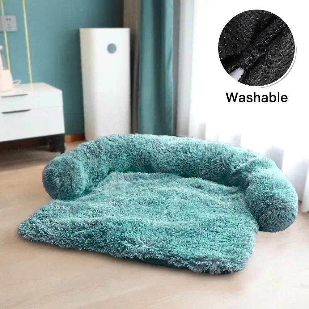 Large Round Comfortable Plush Kennel Plush Blanket Dual-use One Pet Kennel Dog Sofa Bed Pet Supplies Washable Soft Warm Nest Bed