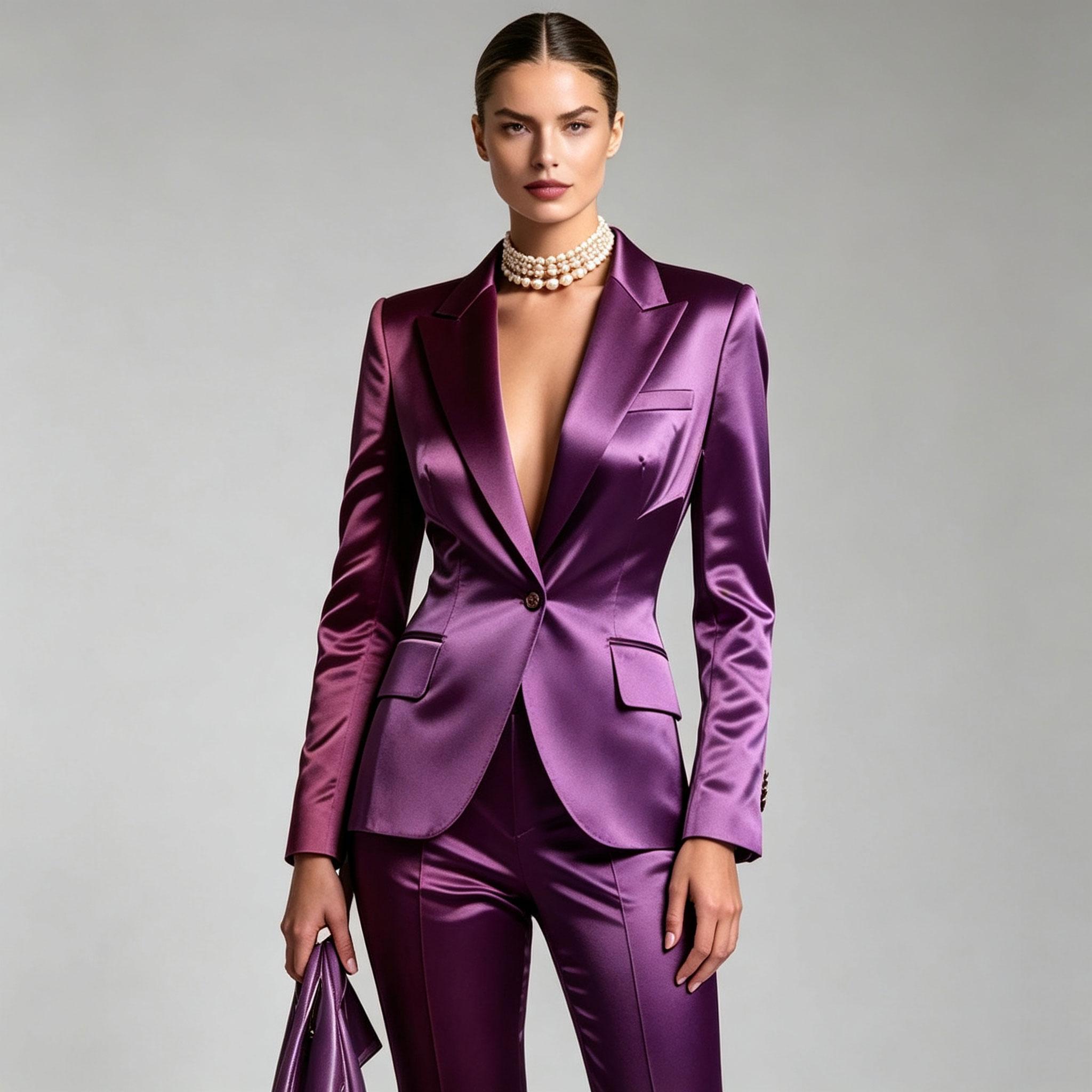 

Champagne Satin Women Suits Lady Formal Business Tuxedos Mother Wedding Party Special Occasions Ladies 2 Piece Set Jacket Pants 5XL імперська кольору