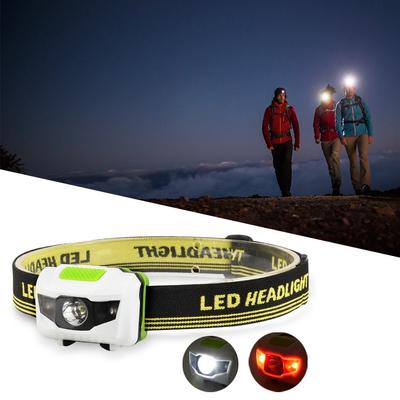 Faro Impermeabile Super Luminoso Lampada Frontale LED Lampada Frontale Torcia Rossa+Bianca
