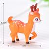 Delicate Mini Cartoon Sika Deer Ornament Plastic Animal Statue Cartoon Sika Deer Figurine  Outdoor